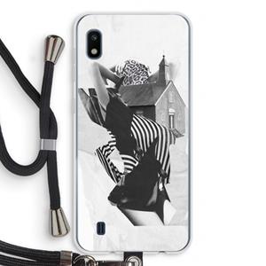 CaseCompany House: Samsung Galaxy A10 Transparant Hoesje met koord