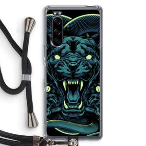 CaseCompany Cougar and Vipers: Sony Xperia 5 Transparant Hoesje met koord