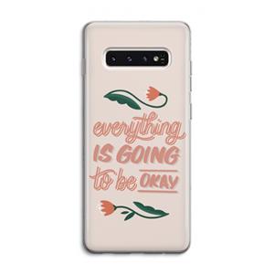CaseCompany Optimistic flower girl: Samsung Galaxy S10 4G Transparant Hoesje