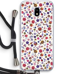 CaseCompany Planets Space: Samsung Galaxy J3 (2017) Transparant Hoesje met koord