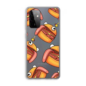 CaseCompany Hamburger: Samsung Galaxy A72 Transparant Hoesje