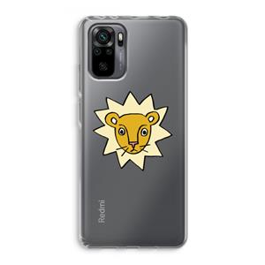 CaseCompany Kleine leeuw: Xiaomi Redmi Note 10 Pro Transparant Hoesje