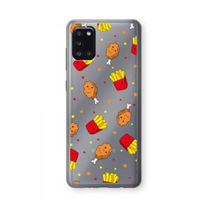CaseCompany Chicken 'n Fries: Samsung Galaxy A31 Transparant Hoesje