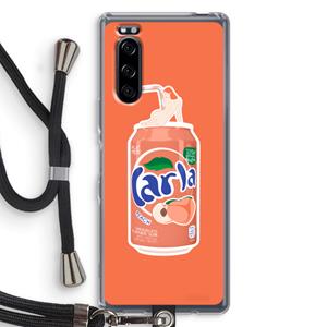 CaseCompany S(peach)less: Sony Xperia 5 Transparant Hoesje met koord