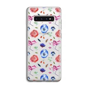 CaseCompany Bloemetjes: Samsung Galaxy S10 4G Transparant Hoesje