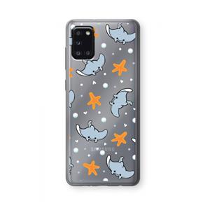 CaseCompany Manta: Samsung Galaxy A31 Transparant Hoesje