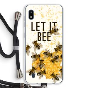 CaseCompany Let it bee: Samsung Galaxy A10 Transparant Hoesje met koord