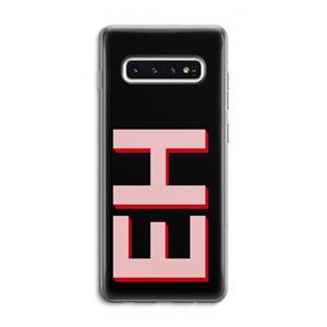 CaseCompany Monogram: Samsung Galaxy S10 4G Transparant Hoesje