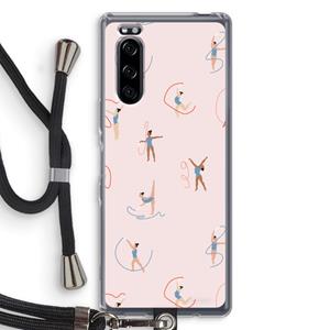 CaseCompany Dancing #3: Sony Xperia 5 Transparant Hoesje met koord