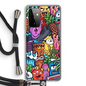 CaseCompany Vexx Mixtape: Samsung Galaxy A72 5G Transparant Hoesje met koord