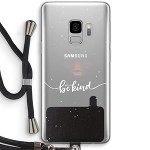 CaseCompany Be(e) kind: Samsung Galaxy S9 Transparant Hoesje met koord