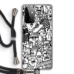 CaseCompany Vexx Mixtape #2: Samsung Galaxy A72 5G Transparant Hoesje met koord