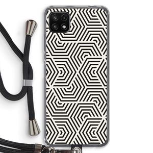 CaseCompany Magic pattern: Samsung Galaxy A22 5G Transparant Hoesje met koord