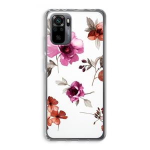 CaseCompany Geschilderde bloemen: Xiaomi Redmi Note 10 Pro Transparant Hoesje