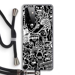 CaseCompany Vexx Black Mixtape: Samsung Galaxy A72 5G Transparant Hoesje met koord