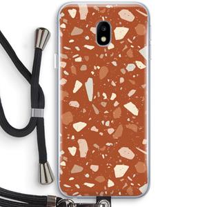 CaseCompany Terrazzo N°22: Samsung Galaxy J3 (2017) Transparant Hoesje met koord