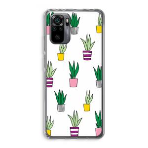 CaseCompany Sanseveria: Xiaomi Redmi Note 10 Pro Transparant Hoesje