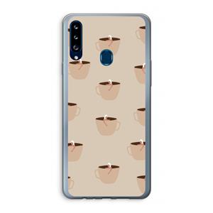 CaseCompany Morning coffee: Samsung Galaxy A20s Transparant Hoesje