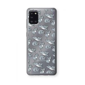 CaseCompany Poezen: Samsung Galaxy A31 Transparant Hoesje