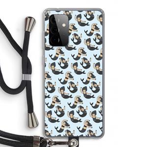 CaseCompany Zeemeermin: Samsung Galaxy A72 5G Transparant Hoesje met koord