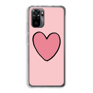 CaseCompany Hartje: Xiaomi Redmi Note 10 Pro Transparant Hoesje
