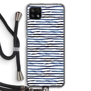 CaseCompany Verrassende lijnen: Samsung Galaxy A22 5G Transparant Hoesje met koord