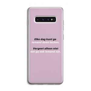 CaseCompany gij zijt ook iemand: Samsung Galaxy S10 4G Transparant Hoesje