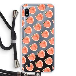 CaseCompany Just peachy: Samsung Galaxy A10 Transparant Hoesje met koord