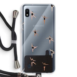 CaseCompany Dancing #1: Samsung Galaxy A10 Transparant Hoesje met koord