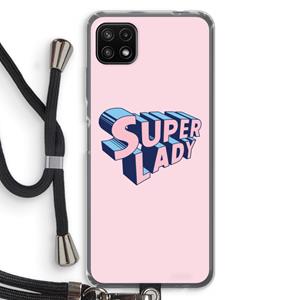 CaseCompany Superlady: Samsung Galaxy A22 5G Transparant Hoesje met koord