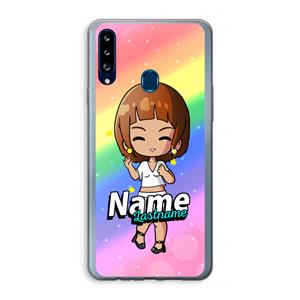 CaseCompany Chibi Maker vrouw: Samsung Galaxy A20s Transparant Hoesje