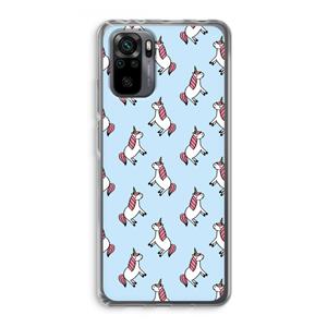 CaseCompany Eenhoorns overal: Xiaomi Redmi Note 10 Pro Transparant Hoesje
