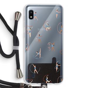 CaseCompany Dancing #3: Samsung Galaxy A10 Transparant Hoesje met koord