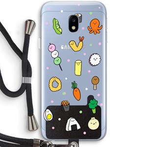 CaseCompany Happy bento friends: Samsung Galaxy J3 (2017) Transparant Hoesje met koord