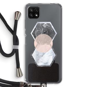 CaseCompany Creatieve toets: Samsung Galaxy A22 5G Transparant Hoesje met koord