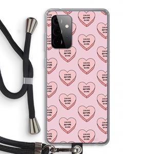 CaseCompany Chicks before dicks: Samsung Galaxy A72 5G Transparant Hoesje met koord