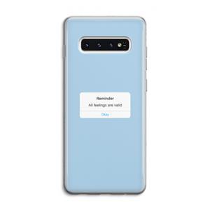 CaseCompany Reminder: Samsung Galaxy S10 4G Transparant Hoesje