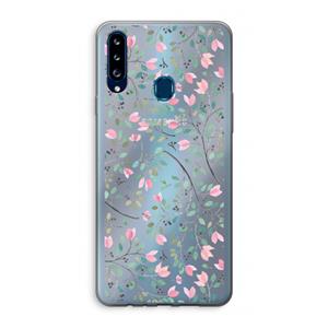 CaseCompany Sierlijke bloemen: Samsung Galaxy A20s Transparant Hoesje