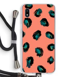 CaseCompany Pink Cheetah: Samsung Galaxy A10 Transparant Hoesje met koord