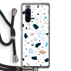 CaseCompany Terrazzo N°13: Sony Xperia 5 Transparant Hoesje met koord