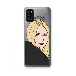 CaseCompany Ashley: Samsung Galaxy A31 Transparant Hoesje