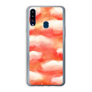 CaseCompany Lichte Wolken: Samsung Galaxy A20s Transparant Hoesje
