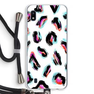 CaseCompany Cheetah color: Samsung Galaxy A10 Transparant Hoesje met koord