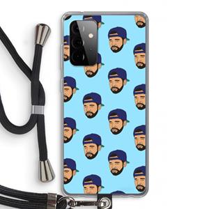 CaseCompany Drake Away: Samsung Galaxy A72 5G Transparant Hoesje met koord