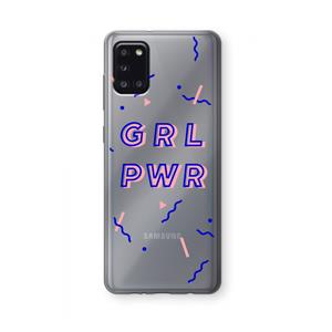 CaseCompany GRL PWR: Samsung Galaxy A31 Transparant Hoesje