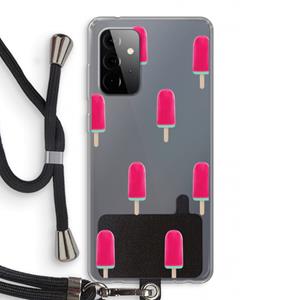CaseCompany Waterijsje: Samsung Galaxy A72 5G Transparant Hoesje met koord
