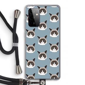 CaseCompany It's a Purrr Case: Samsung Galaxy A72 5G Transparant Hoesje met koord