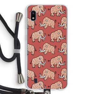 CaseCompany Mammoet: Samsung Galaxy A10 Transparant Hoesje met koord