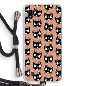 CaseCompany Kat: Samsung Galaxy A10 Transparant Hoesje met koord