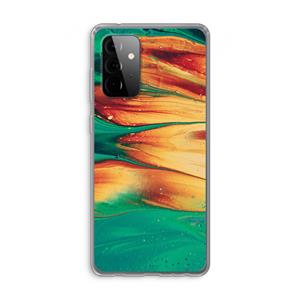 CaseCompany Green Inferno: Samsung Galaxy A72 Transparant Hoesje